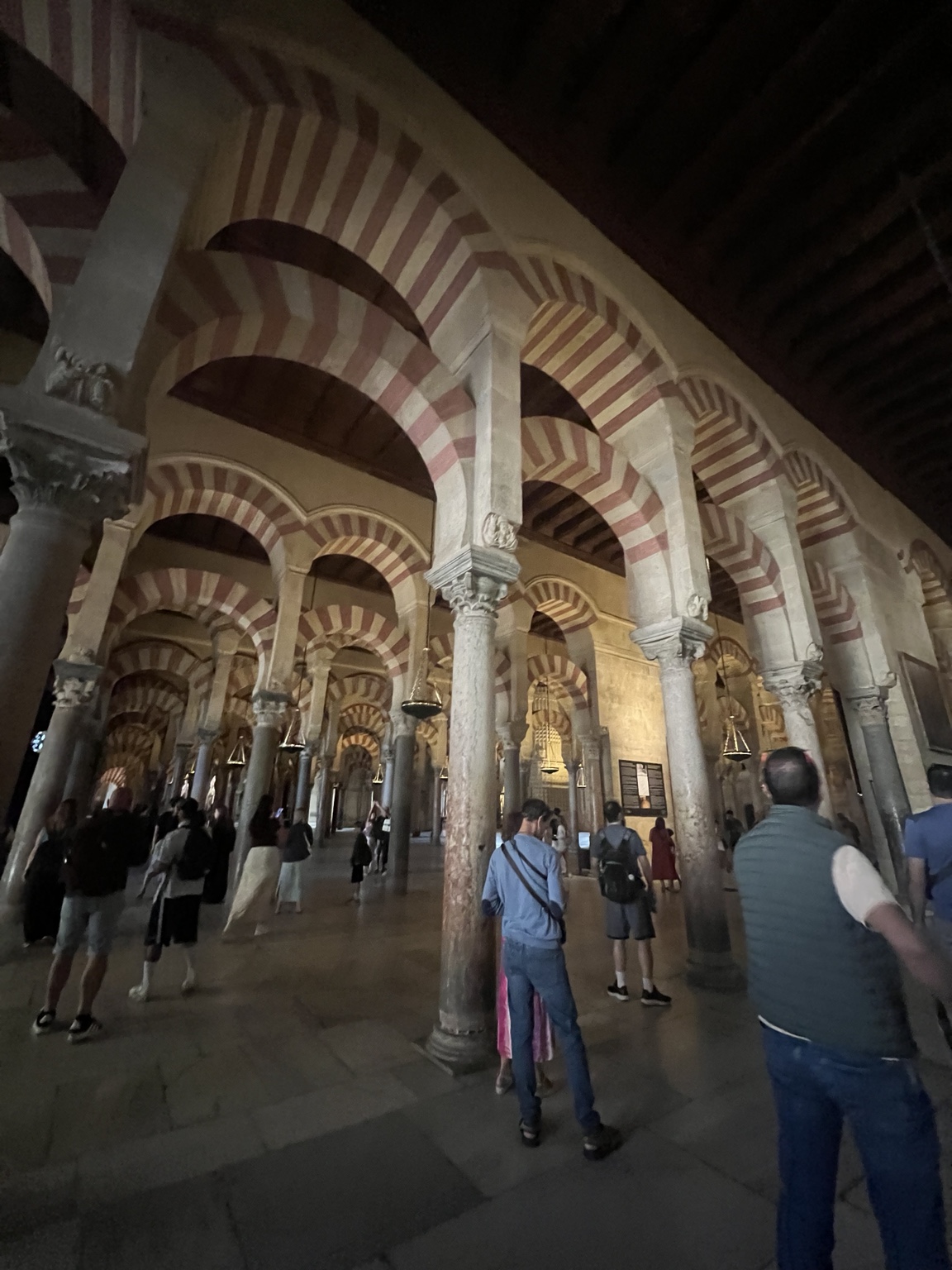 Striped arches inside the Mosque-Cathedral of Córdoba
